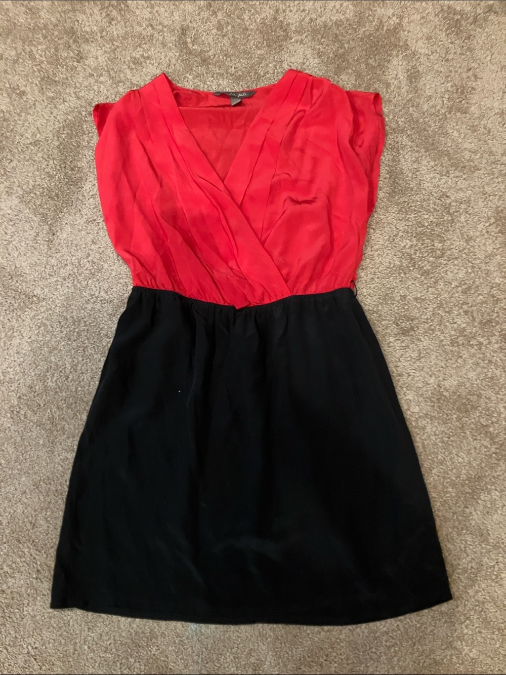 100% silk Wrap-Front Mini Dress